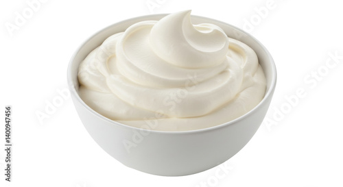 Canvastavla Isolated Bowl of Whipped Cream