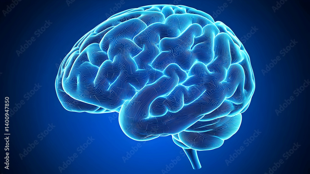 Fototapeta premium Digital Representation Of A Human Brain