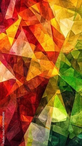 Vibrant Abstract Art: Colorful Background with Geometric Patterns and Layered Textures