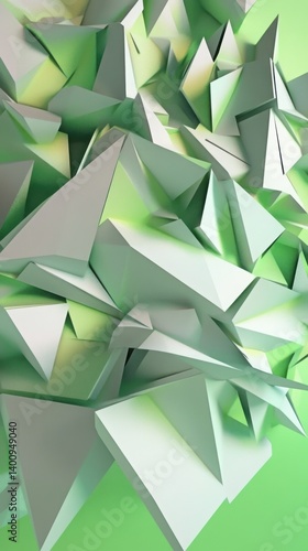 Vibrant 3D Geometric Triangle Background with Origami Texture - Bold and Modern Design Art