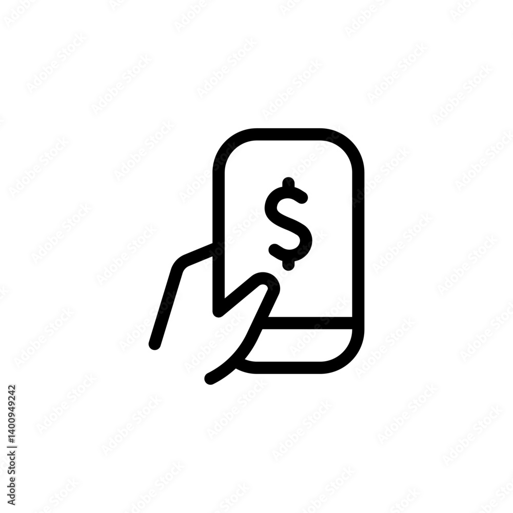 Mobile payment icon. online banking, or digital currency Mobile payment icon. online banking, or digital currency