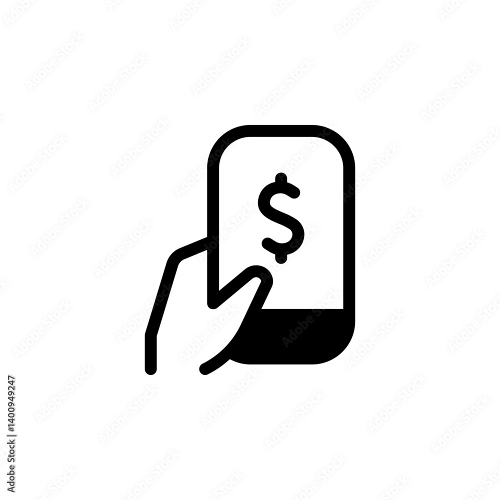 Mobile payment icon. online banking, or digital currency Mobile payment icon. online banking, or digital currency