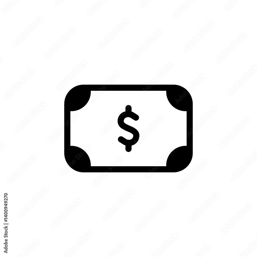 Dollar bill icon. Perfect for use in web design, mobile apps, presentations, and more. Represents money, finance, payment, and currency Dollar bill icon. Perfect for use in web design, mobile apps, presentations, and more. Represents money, finance, payment, and currency