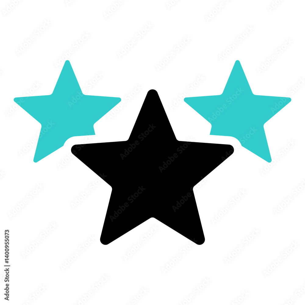 Obraz premium Stars Icon Customer Support and Service Glyph Dual Tone Design Vector Concept