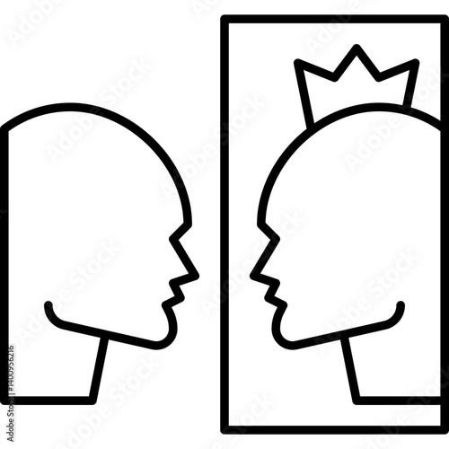 Self Importance icon single vector illustration