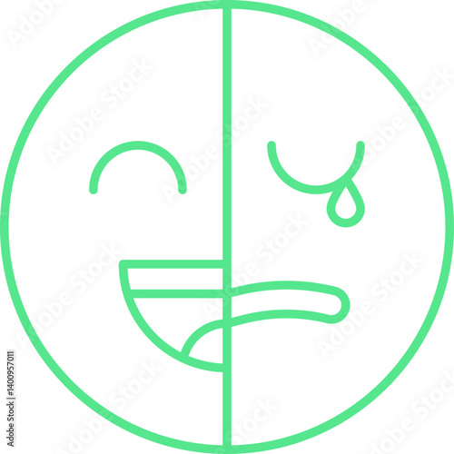 Bipolar icon single vector illustration