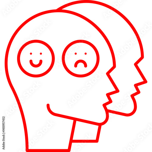 Dissociation icon single vector illustration