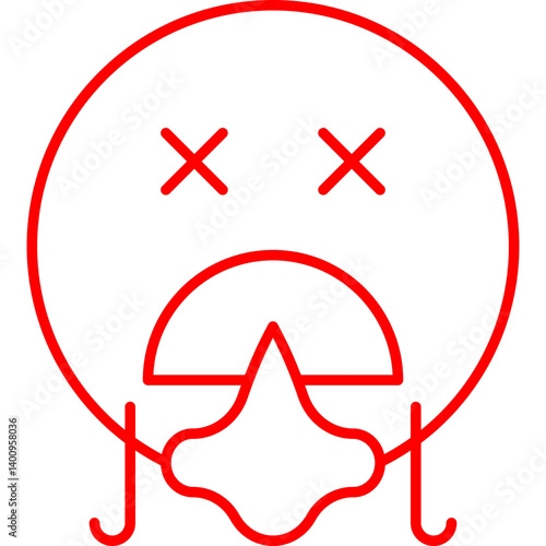 Shortness of Breath icon single vector illustration