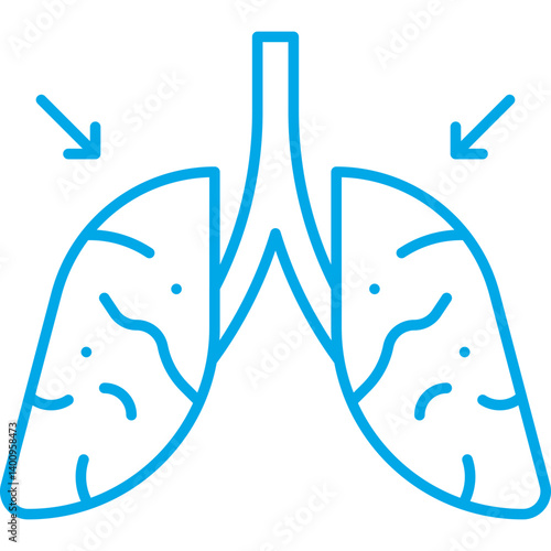 Lungs icon single vector illustration