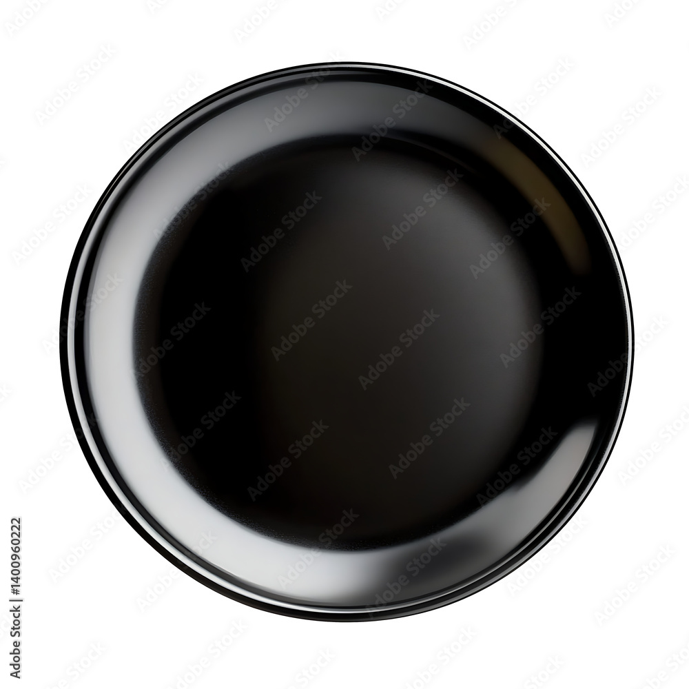 Black ceramic plate isolated on transparent background, in PNG format. Black ceramic plate isolated on transparent background, in PNG format.