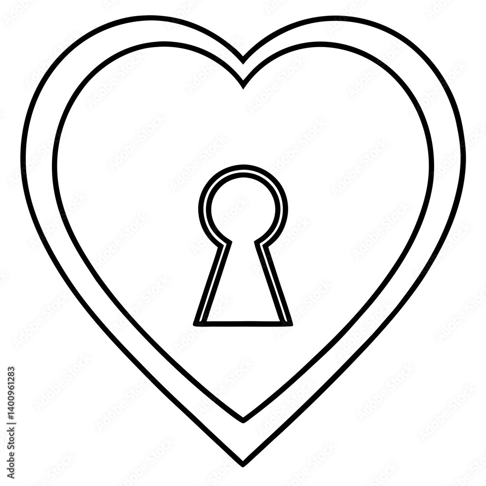 Romantic Keyhole Icon Design Romantic Keyhole Icon Design
