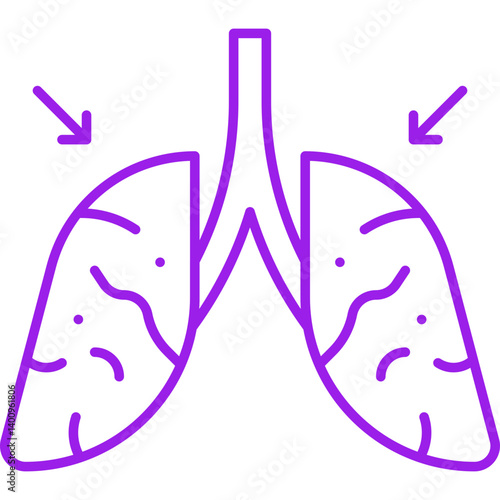 Lungs icon single vector illustration