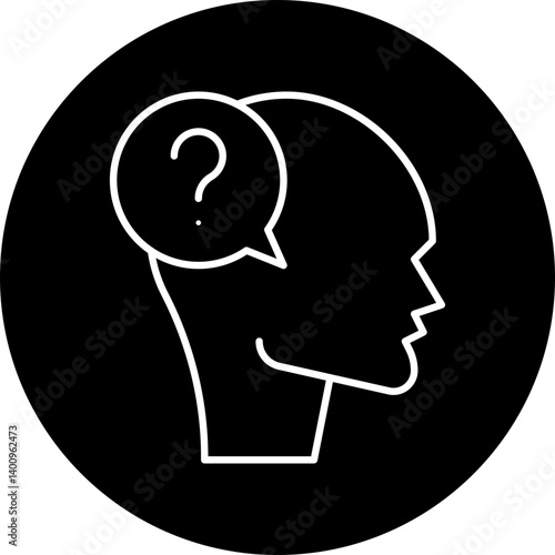 Confusion icon single vector illustration