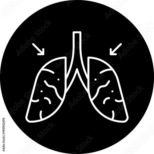 Lungs icon single vector illustration