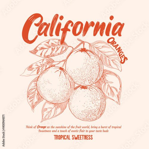 Orange Fruit Print. tropical food. helthy vitamin c. vintage t shirt design. summer fruit Design. food fashion. girls boyes tee.