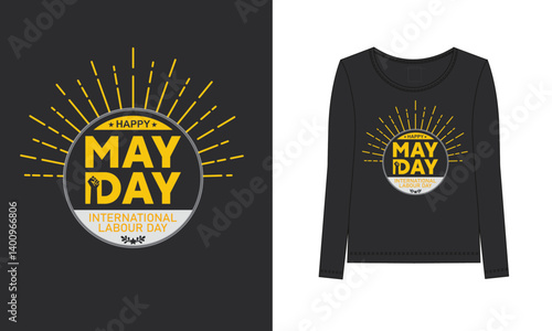 May Day Labor Movement Vector for T Shirt Design