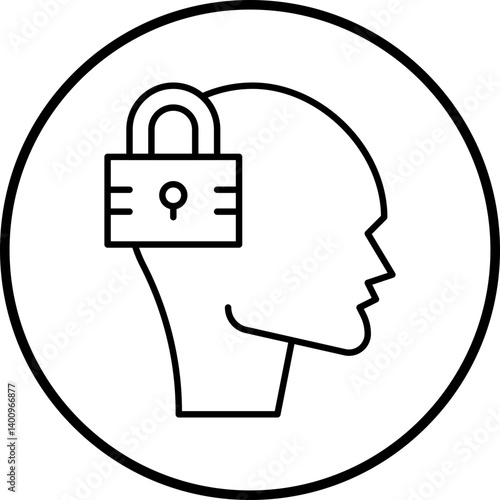 Photos Mind Closed icon single vector illustration