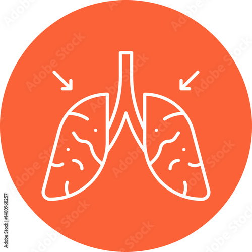 Lungs icon single vector illustration