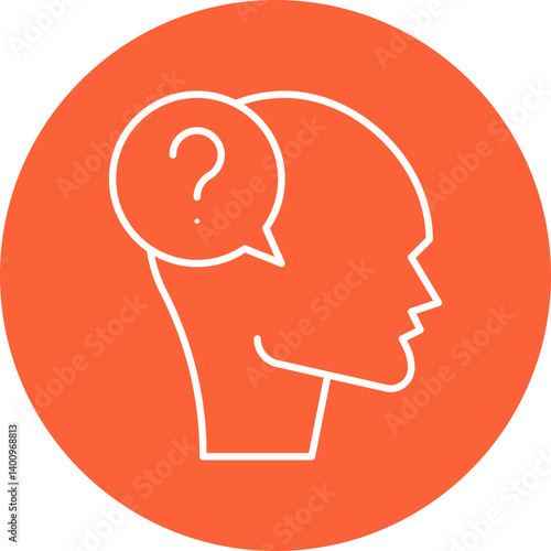 Confusion icon single vector illustration