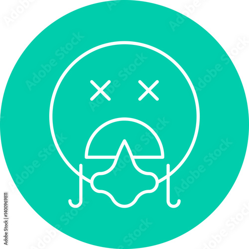 Shortness of Breath icon single vector illustration