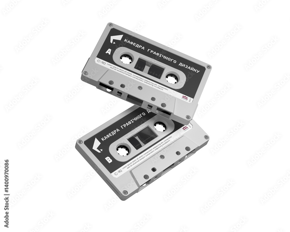cassette tape isolated on white cassette tape isolated on white