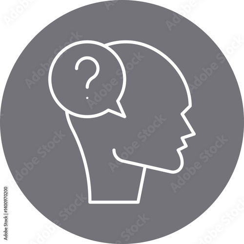 Confusion icon single vector illustration