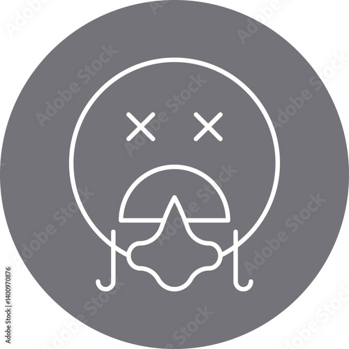 Shortness of Breath icon single vector illustration