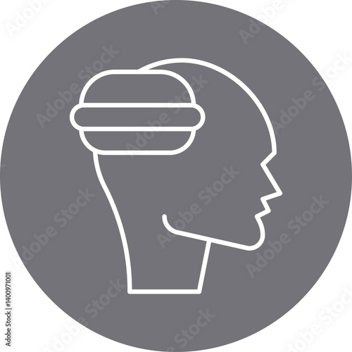 Binge Eating icon single vector illustration