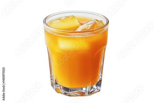 Wallpaper Mural Refreshing iced orange juice in a glass vibrant citrusy drink with ice cubes perfect summer beverage against a black Torontodigital.ca