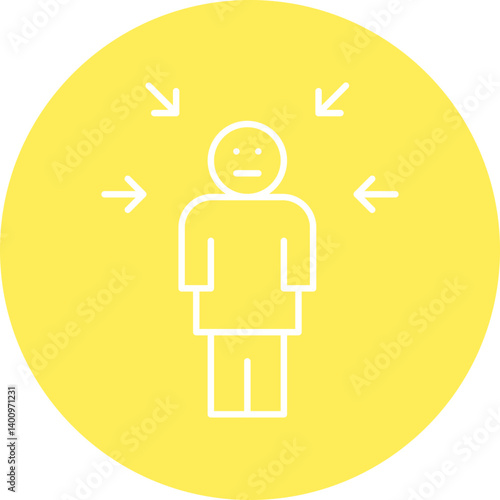 Guilt icon single vector illustration