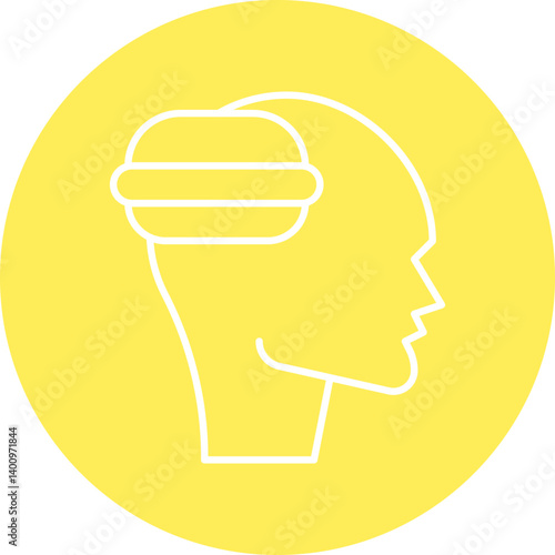 Binge Eating icon single vector illustration