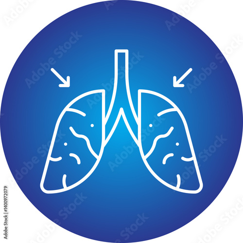 Lungs icon single vector illustration