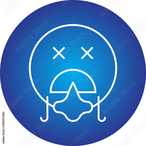 Shortness of Breath icon single vector illustration