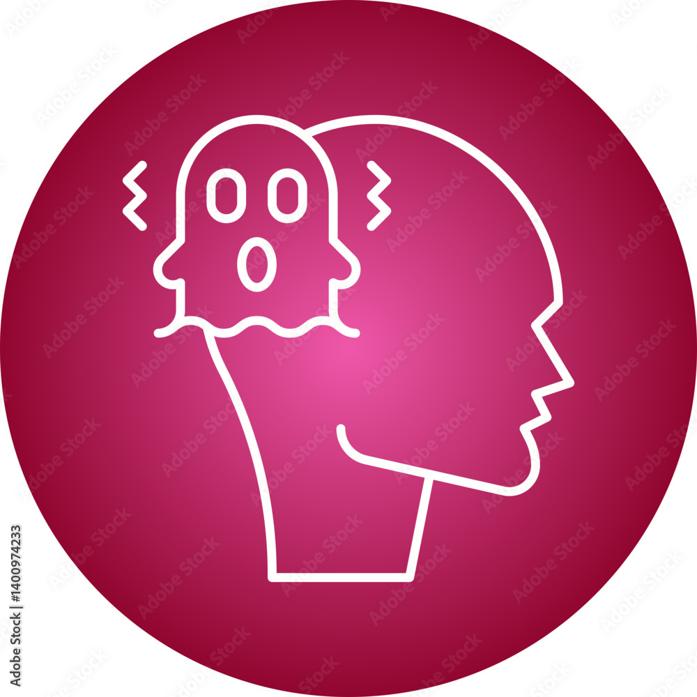 Schizophrenia icon single vector illustration Schizophrenia icon single vector illustration
