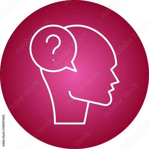 Confusion icon single vector illustration
