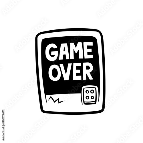 Game over screen vector style