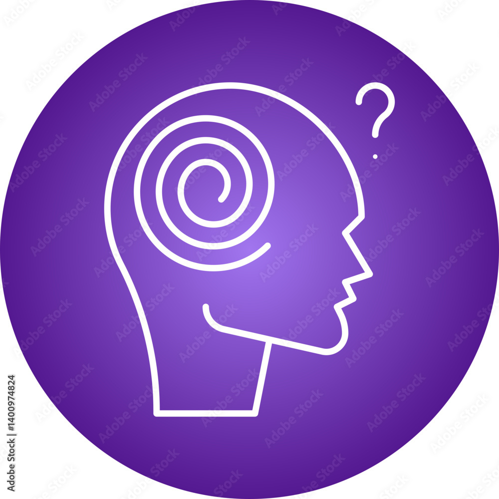 Hallucination icon single vector illustration Hallucination icon single vector illustration