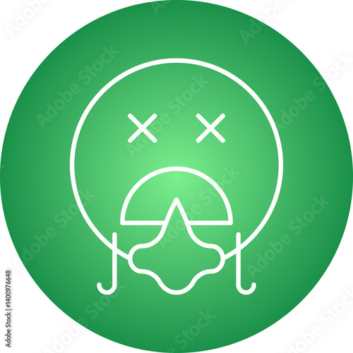 Shortness of Breath icon single vector illustration
