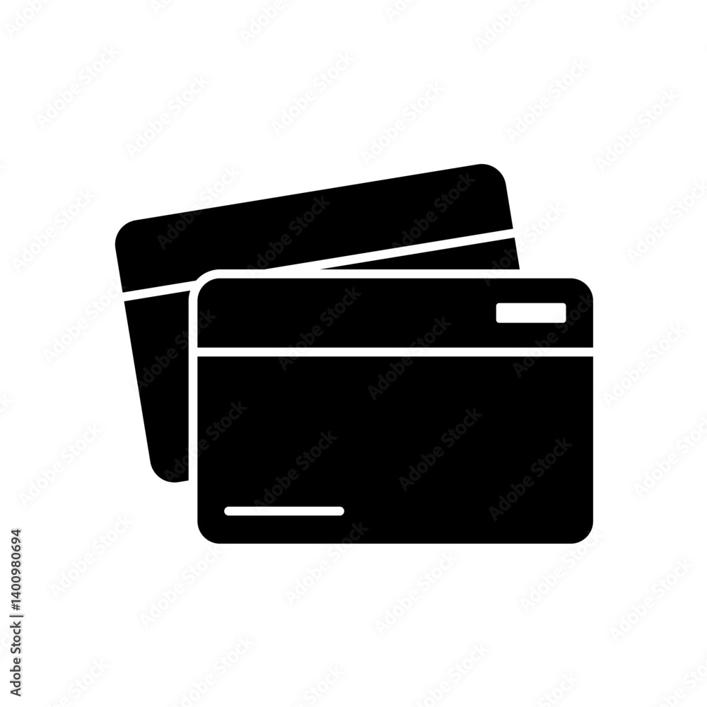 Icon a credit card, isolated against a clean background. Icon a credit card, isolated against a clean background.