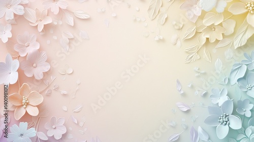 easter eggs festive decorations. Elegant Floral Arrangement with Pastel Hues for a Serene and Dreamy Background Design Aesthetic.