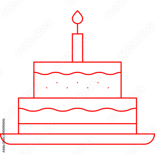 Cake icon single vector illustration