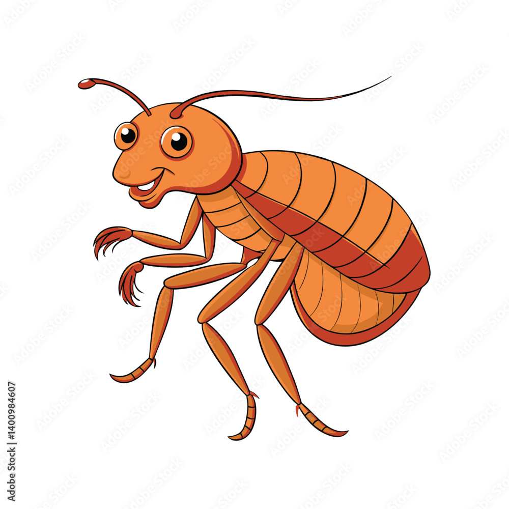vector illustration of flea vector illustration of flea