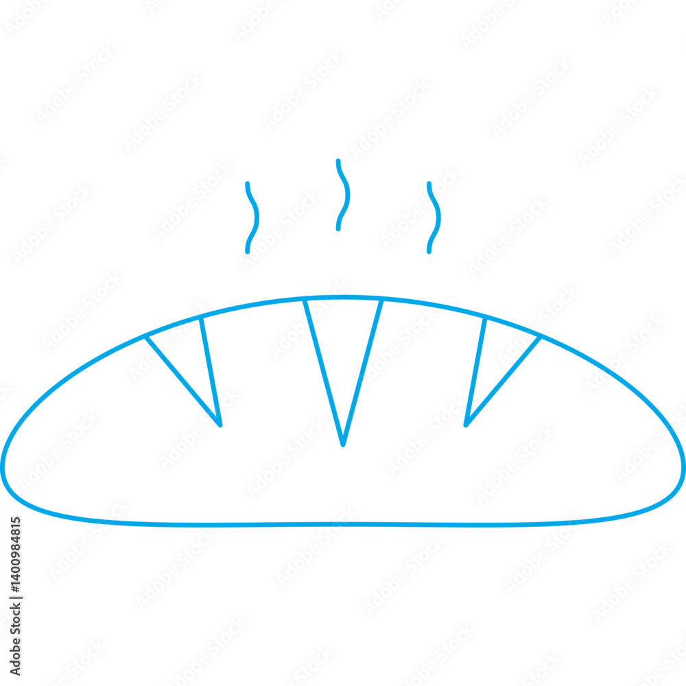 Naklejka premium Bread icon single vector illustration