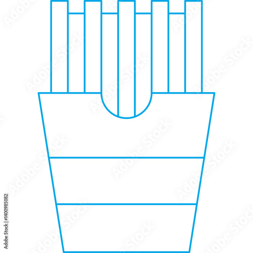 French Fries icon single vector illustration