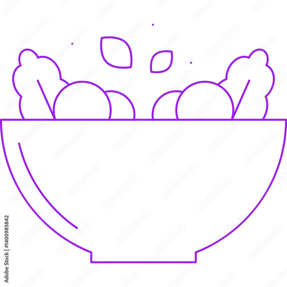 Salad icon single vector illustration