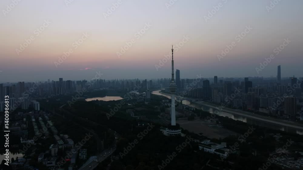 sunset over the city sunset over the city