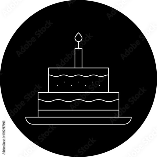 Cake icon single vector illustration
