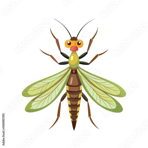 vector illustration of a mayfly