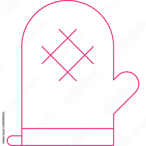 Mitts icon single vector illustration