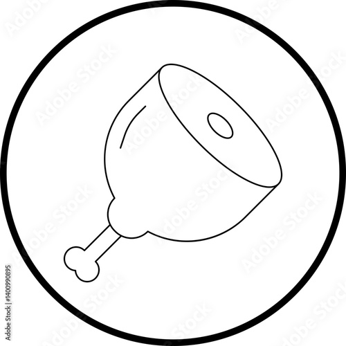 Meat icon single vector illustration